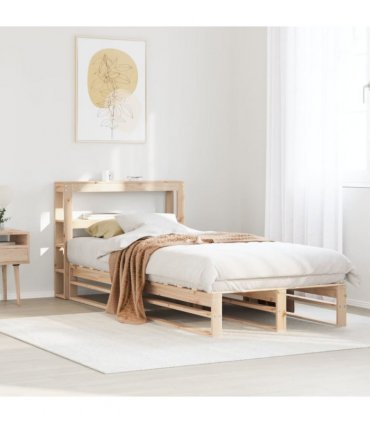 vidaXL Bed Frame without Mattress 90x200 cm Solid Wood Pine — Colour: natural, Size: 90 x 200 cm