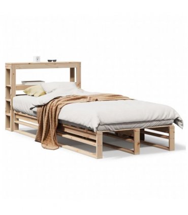 vidaXL Bed Frame without Mattress 90x200 cm Solid Wood Pine — Colour: natural, Size: 90 x 200 cm