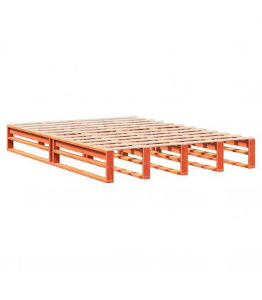 vidaXL Bed Frame without Mattress Wax Brown 120x190 cm Small Double Solid Wood Pine — Size: 120 x 190 cm — V0671987831