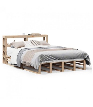 vidaXL Bed Frame without Mattress 120x200 cm Solid Wood Pine — Colour: natural, Size: 120 x 200 cm — V0671987835