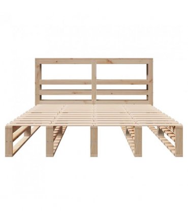 vidaXL Bed Frame without Mattress 120x200 cm Solid Wood Pine — Colour: natural, Size: 120 x 200 cm — V0671987835