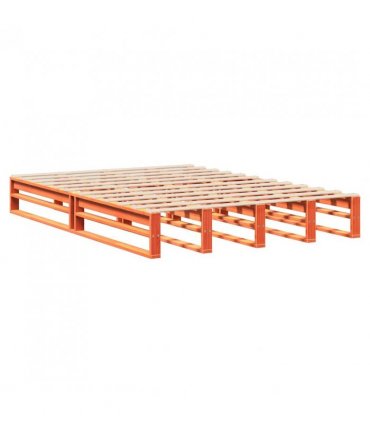 vidaXL Bed Frame without Mattress Wax Brown 120x200 cm Solid Wood Pine — Size: 120 x 200 cm — V0671987837