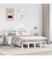 vidaXL Bed Frame without Mattress White 120x190 cm Small Double Solid Wood Pine — Size: 120 x 190 cm — V0671987840