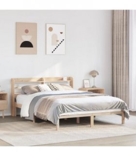 vidaXL Bed Frame without Mattress 150x200 cm King Size Solid Wood Pine — Colour: natural, Size: 150 x 200 cm — V0671987880