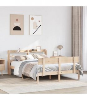 vidaXL Bed Frame without Mattress 150x200 cm King Size Solid Wood Pine — Colour: natural, Size: 150 x 200 cm — V0671987908