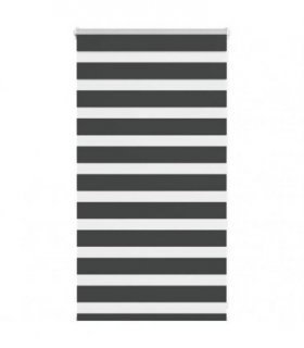 vidaXL Zebra Blind Black 70x100 cm Fabric Width 65.9 cm Polyester — Size: 70 x 100 cm