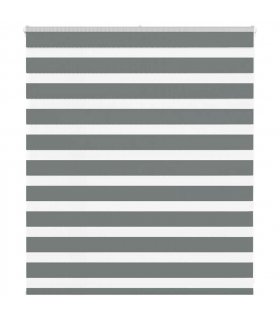 vidaXL Zebra Blind Dark Grey 125x100 cm Fabric Width 120.9 cm Polyester — Size: 125 x 100 cm