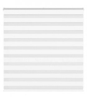 vidaXL Zebra Blind White 140x100 cm Fabric Width 135.9 cm Polyester — Size: 140 x 100 cm