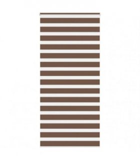 vidaXL Zebra Blind Brown 115x230 cm Fabric Width 110.9 cm Polyester — Size: 115 x 230 cm