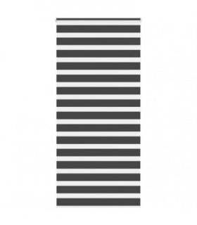 vidaXL Zebra Blind Black 100x200 cm Fabric Width 95.9 cm Polyester — Size: 100 x 200 cm