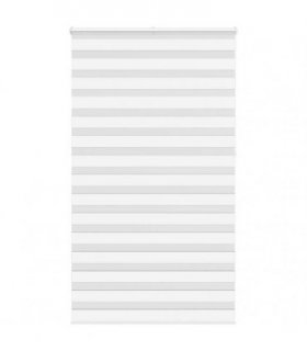 vidaXL Zebra Blind White 130x230 cm Fabric Width 125.9 cm Polyester — Size: 130 x 230 cm