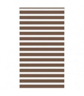 vidaXL Zebra Blind Brown 120x200 cm Fabric Width 115.9 cm Polyester — Size: 120 x 200 cm