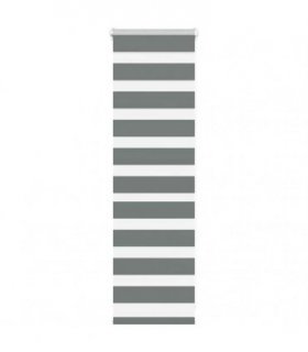 vidaXL Zebra Blind Dark Grey 45x100 cm Fabric Width 40.9 cm Polyester — Size: 45 x 100 cm
