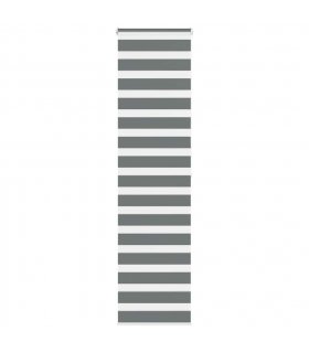 vidaXL Zebra Blind Dark Grey 65x200 cm Fabric Width 60.9 cm Polyester — Size: 65 x 200 cm