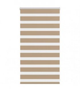 vidaXL Zebra Blind Sand Brown 85x100 cm Fabric Width 80.9 cm Polyester — Size: 85 x 100 cm