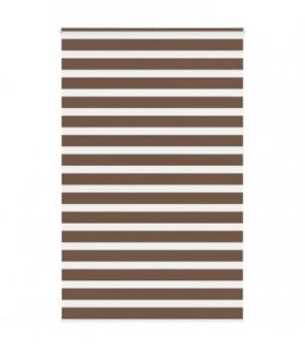 vidaXL Zebra Blind Brown 150x230 cm Fabric Width 145.9 cm Polyester — Size: 150 x 230 cm
