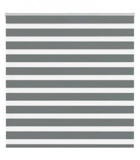 vidaXL Zebra Blind Dark Grey 150x100 cm Fabric Width 145.9 cm Polyester — Size: 150 x 100 cm