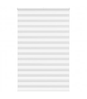 vidaXL Zebra Blind White 140x230 cm Fabric Width 135.9 cm Polyester — Size: 140 x 230 cm