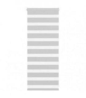vidaXL Zebra Blind Light Grey 55x100 cm Fabric Width 50.9 cm Polyester — Size: 55 x 100 cm