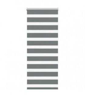 vidaXL Zebra Blind Dark Grey 55x150 cm Fabric Width 50.9 cm Polyester — Size: 55 x 150 cm