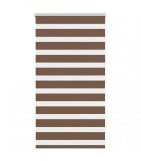 vidaXL Zebra Blind Brown 90x100 cm Fabric Width 85.9 cm Polyester — Size: 90 x 100 cm
