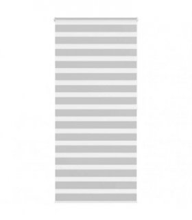 vidaXL Zebra Blind Light Grey 115x200 cm Fabric Width 110.9 cm Polyester — Size: 115 x 200 cm