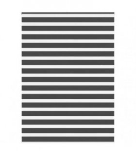 vidaXL Zebra Blind Black 165x230 cm Fabric Width 160.9 cm Polyester — Size: 165 x 230 cm