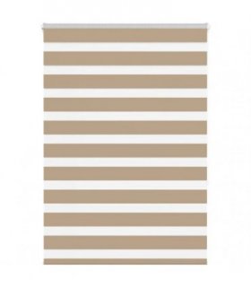 vidaXL Zebra Blind Sand Brown 100x150 cm Fabric Width 95.9 cm Polyester — Size: 100 x 150 cm