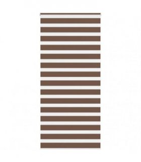 vidaXL Zebra Blind Brown 115x200 cm Fabric Width 110.9 cm Polyester — Size: 115 x 200 cm