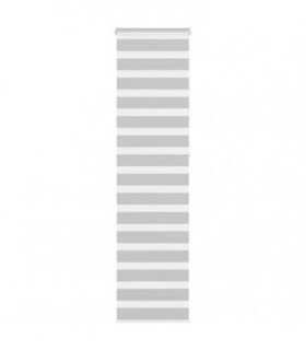 vidaXL Zebra Blind Light Grey 65x230 cm Fabric Width 60.9 cm Polyester — Size: 65 x 230 cm