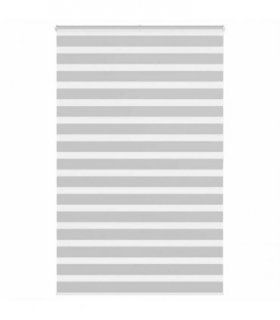 vidaXL Zebra Blind Light Grey 145x200 cm Fabric Width 140.9 cm Polyester — Size: 145 x 200 cm