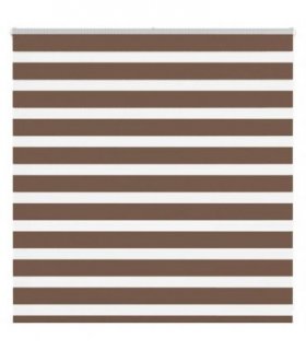 vidaXL Zebra Blind Brown 140x100 cm Fabric Width 135.9 cm Polyester — Size: 140 x 100 cm