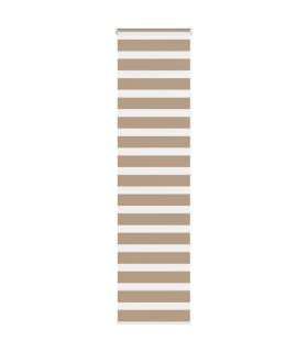 vidaXL Zebra Blind Sand Brown 65x200 cm Fabric Width 60.9 cm Polyester — Size: 65 x 200 cm
