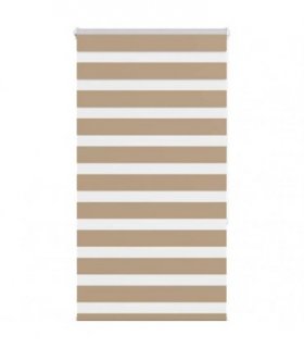 vidaXL Zebra Blind Sand Brown 70x150 cm Fabric Width 65.9 cm Polyester — Size: 70 x 150 cm