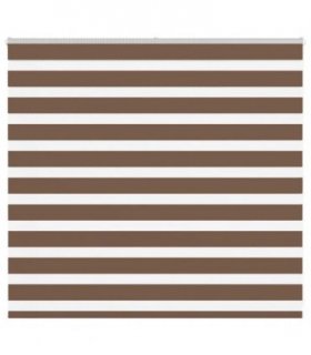vidaXL Zebra Blind Brown 155x100 cm Fabric Width 150.9 cm Polyester — Size: 155 x 100 cm