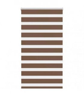 vidaXL Zebra Blind Brown 90x150 cm Fabric Width 85.9 cm Polyester — Size: 90 x 150 cm