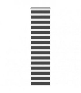 vidaXL Zebra Blind Black 60x200 cm Fabric Width 55.9 cm Polyester — Size: 60 x 200 cm
