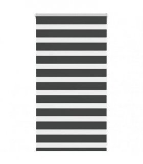 vidaXL Zebra Blind Black 90x100 cm Fabric Width 85.9 cm Polyester — Size: 90 x 100 cm