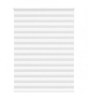 vidaXL Zebra Blind White 160x200 cm Fabric Width 155.9 cm Polyester — Size: 160 x 200 cm