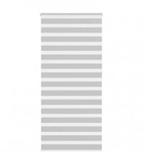 vidaXL Zebra Blind Light Grey 105x230 cm Fabric Width 100.9 cm Polyester — Size: 105 x 230 cm