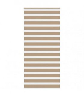 vidaXL Zebra Blind Sand Brown 105x200 cm Fabric Width 100.9 cm Polyester — Size: 105 x 200 cm