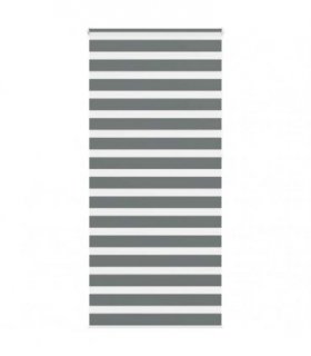 vidaXL Zebra Blind Dark Grey 105x230 cm Fabric Width 100.9 cm Polyester — Size: 105 x 230 cm