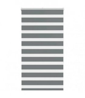 vidaXL Zebra Blind Dark Grey 75x150 cm Fabric Width 70.9 cm Polyester — Size: 75 x 150 cm
