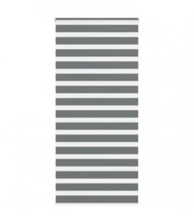 vidaXL Zebra Blind Dark Grey 95x230 cm Fabric Width 90.9 cm Polyester — Size: 95 x 230 cm
