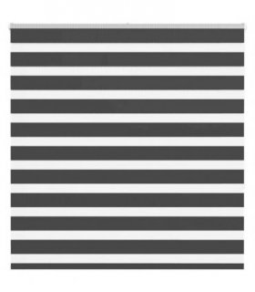 vidaXL Zebra Blind Black 145x150 cm Fabric Width 140.9 cm Polyester — Size: 145 x 150 cm