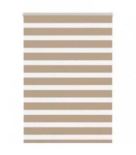 vidaXL Zebra Blind Sand Brown 95x150 cm Fabric Width 90.9 cm Polyester — Size: 95 x 150 cm