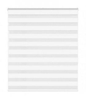 vidaXL Zebra Blind White 120x150 cm Fabric Width 115.9 cm Polyester — Size: 120 x 150 cm