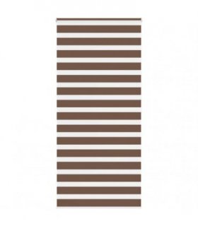 vidaXL Zebra Blind Brown 95x200 cm Fabric Width 90.9 cm Polyester — Size: 95 x 200 cm