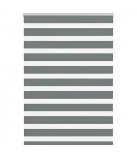 vidaXL Zebra Blind Dark Grey 95x100 cm Fabric Width 90.9 cm Polyester — Size: 95 x 100 cm