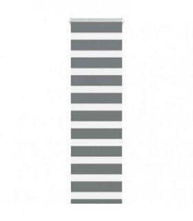 vidaXL Zebra Blind Dark Grey 50x150 cm Fabric Width 45.9 cm Polyester — Size: 50 x 150 cm